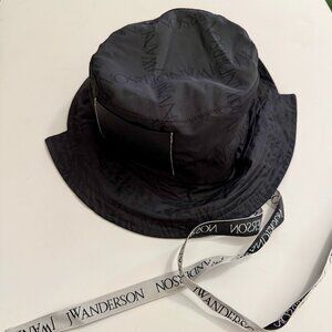 JW Anderson Asymmetric Bucket Hat (Color: Black)